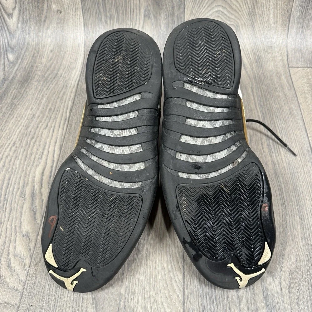Nike Air Jordan 12 Royalty Taxi White Black Gold Men's Size 13